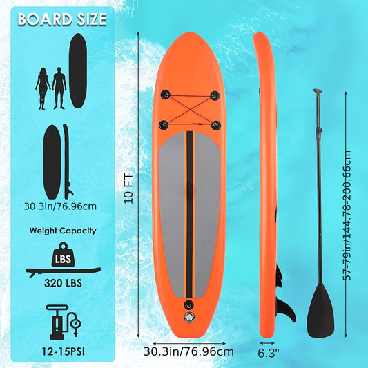 10FT Premium Inflatable Stand-Up Paddle Board