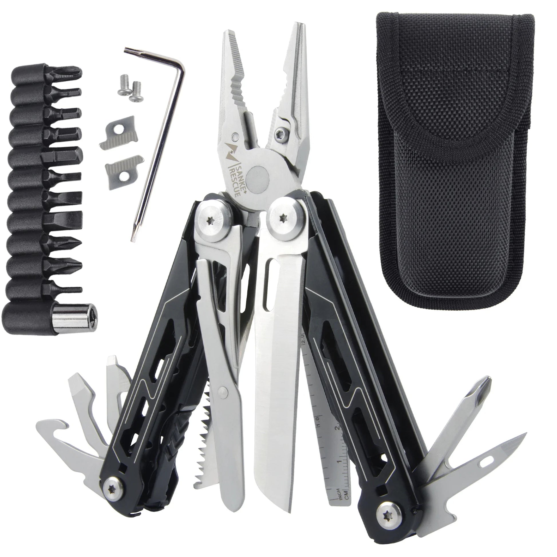 30 in 1 Camping Multitool Multi Plier Folding Plier Wire Stripper Outdoor Pocket Mini Portable New Arrival Hand Tools Knife