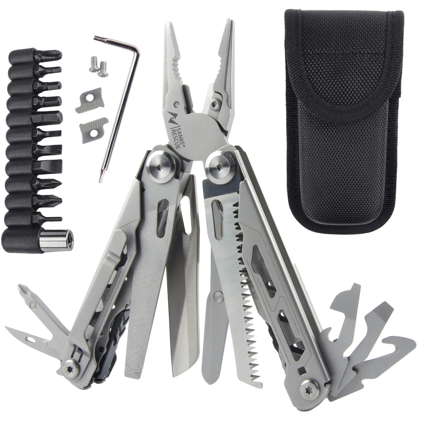 30 in 1 Camping Multitool Multi Plier Folding Plier Wire Stripper Outdoor Pocket Mini Portable New Arrival Hand Tools Knife